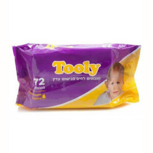 מגבונים לחים טולי 72 יח' בשקית