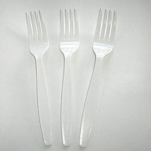 מזלג חד"פ לבן 100 יח'