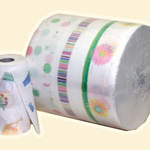 נייר תעשייתי פרחוני לבן