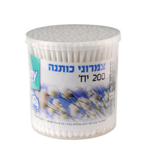 צמרוני אוזניים עץ בקופסא 200 יח'